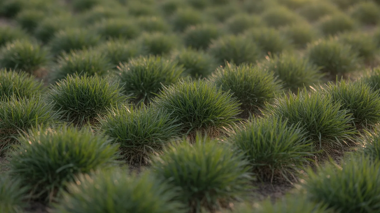 Clumps of buffalo grass growing in dry prairie-like soil