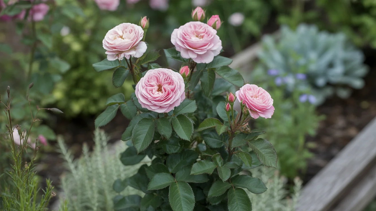 Rose plant in bloom in a garden setting